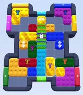 Color Block Jam nivel 98 / 486 / 936 / 1492: captura del tablero