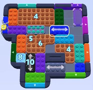 Color Block Jam level 1450 / 1453 / 1454 / 1457: screenshot of the board