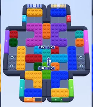 Color Block Jam level 742: screenshot of the board