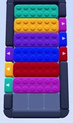 Color Block Jam Level: Screenshot des Spielfelds