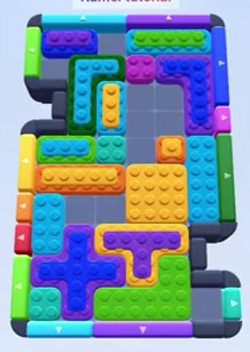 Color Block Jam level 34: screenshot of the board