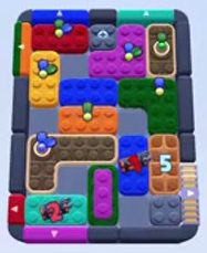 Color Block Jam Level 1233 / 1231: Screenshot des Spielfelds