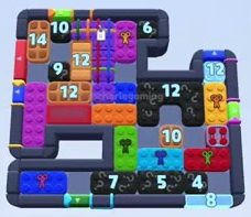 Color Block Jam Level: Screenshot des Spielfelds