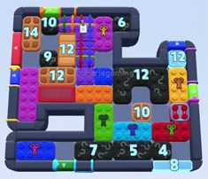 Color Block Jam level 1486 / 2396: screenshot of the board