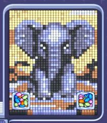 Pixel Flow level 1286: screenshot of the board