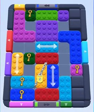 Color Block Jam ステージ 220 / 608 / 1058：盤面のスクリーンショット