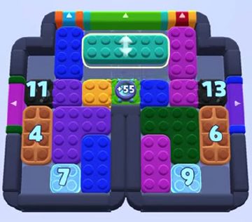 Color Block Jam level 1039: screenshot of the board