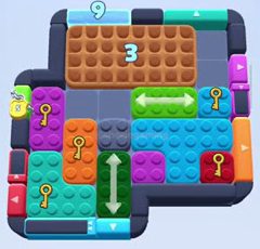 Color Block Jam Level: Screenshot des Spielfelds