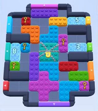 Color Block Jam Level 377 / 771 / 1271: Screenshot des Spielfelds