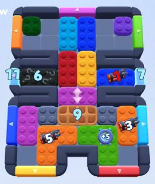 Color Block Jam ステージ 1058 / 1973：盤面のスクリーンショット