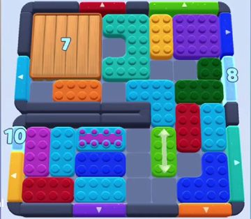 Color Block Jam level 1093: screenshot of the board