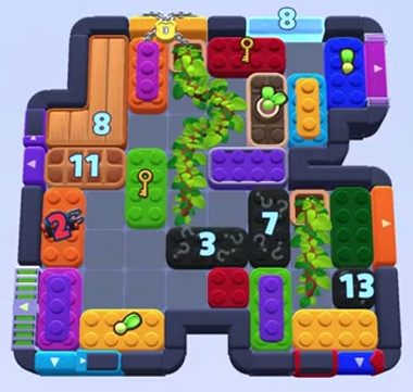 Color Block Jam Level 1561 / 1558 / 1568: Screenshot des Spielfelds