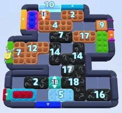 Color Block Jam Level 1577 / 2488: Screenshot des Spielfelds