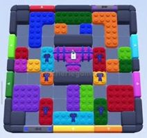 Color Block Jam Level: Screenshot des Spielfelds