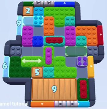 Color Block Jam Level 1501: Screenshot des Spielfelds