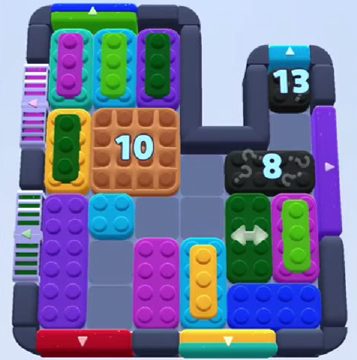 Color Block Jam ステージ 1010：盤面のスクリーンショット