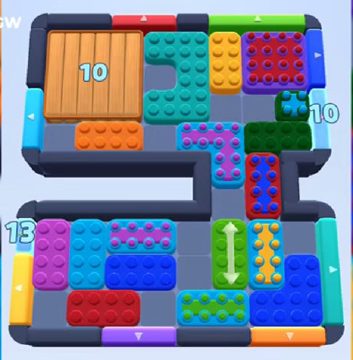 Color Block Jam level 1093: screenshot of the board
