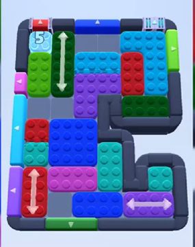 Color Block Jam nivel 648: captura del tablero
