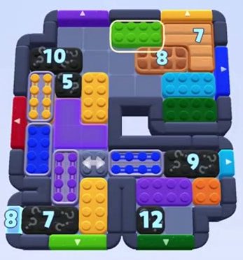 Color Block Jam Level: Screenshot des Spielfelds