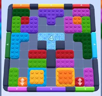 Color Block Jam Level 30: Screenshot des Spielfelds