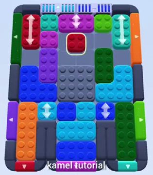 Color Block Jam Level 370 / 764 / 1264: Screenshot des Spielfelds