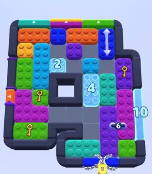 Color Block Jam level 1500: screenshot of the board