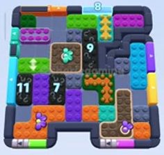 Color Block Jam Level: Screenshot des Spielfelds