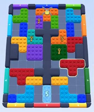 Color Block Jam уровень 46: скриншот поля