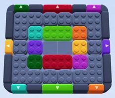 Color Block Jam Level: Screenshot des Spielfelds