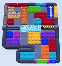 Color Block Jam Level 1329 / 1319 / 1322: Screenshot des Spielfelds