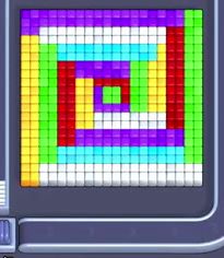 Pixel Flow Level 51: Screenshot des Spielfelds