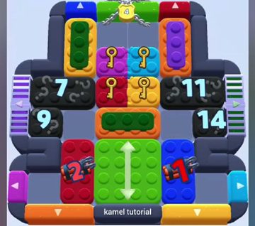 Color Block Jam Level 817: Screenshot des Spielfelds