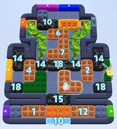 Color Block Jam Level: Screenshot des Spielfelds
