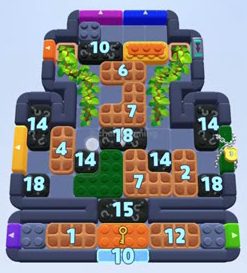 Color Block Jam уровень 1644 / 2555: скриншот поля
