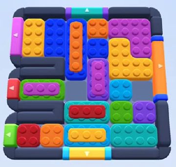 Color Block Jam level 406 / 800 / 1300: screenshot of the board