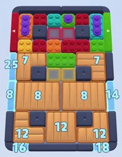 Color Block Jam ステージ 219：盤面のスクリーンショット