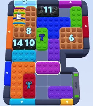 Color Block Jam level 901 / 1802: screenshot of the board