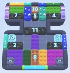 Color Block Jam Level: Screenshot des Spielfelds
