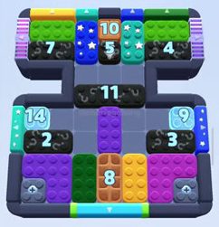 Color Block Jam Level 1359 / 2267: Screenshot des Spielfelds