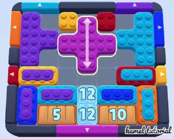 Color Block Jam level 1734: screenshot of the board