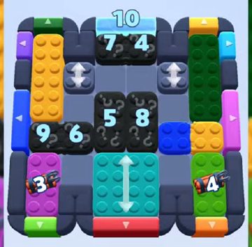 Color Block Jam Level 769: Screenshot des Spielfelds