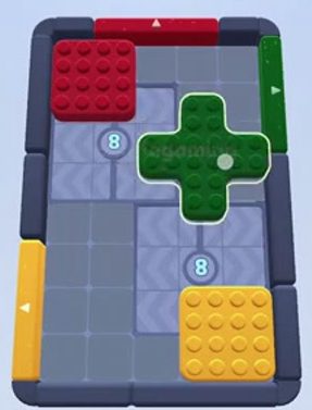 Color Block Jam Level 35: Screenshot des Spielfelds