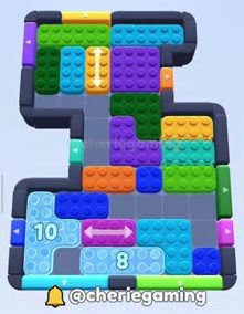 Color Block Jam Level: Screenshot des Spielfelds