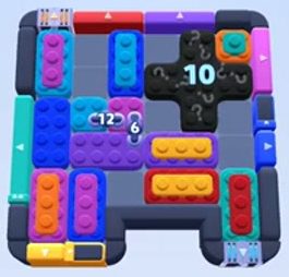 Color Block Jam level 1101 / 1989: screenshot of the board