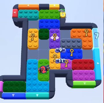 Color Block Jam level 784 / 781 / 1729: screenshot of the board