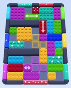 Color Block Jam level 136: screenshot of the board