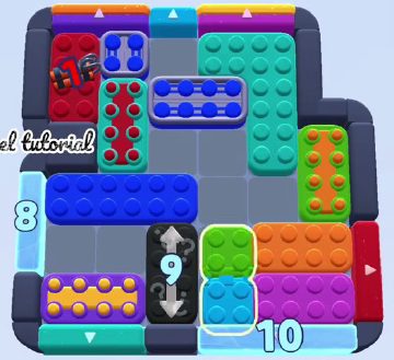 Color Block Jam nivel 1739: captura del tablero