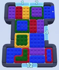 Color Block Jam Level: Screenshot des Spielfelds