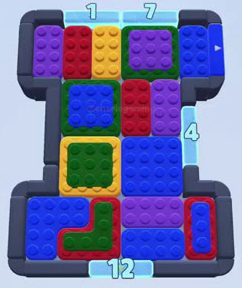 Color Block Jam Level: Screenshot des Spielfelds