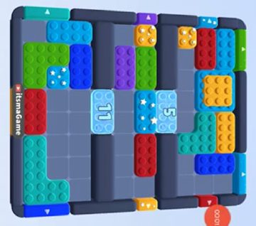 Color Block Jam Level 43: Screenshot des Spielfelds